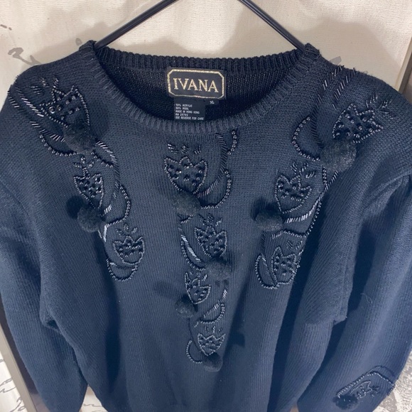 Vintage retro elegant sweater top - Picture 4 of 9